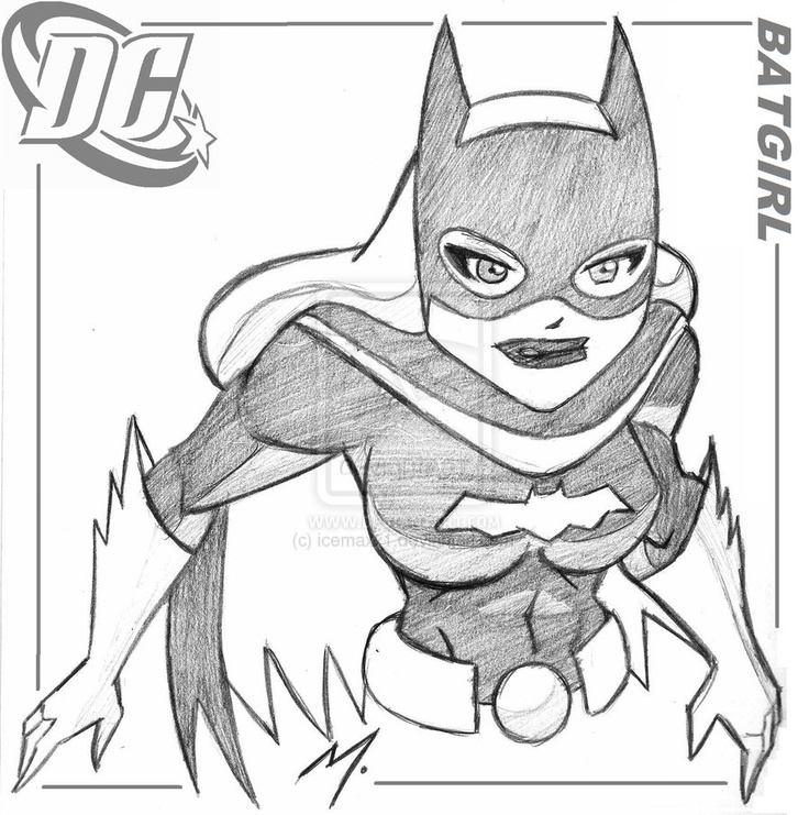 coloriage à dessiner batgirl