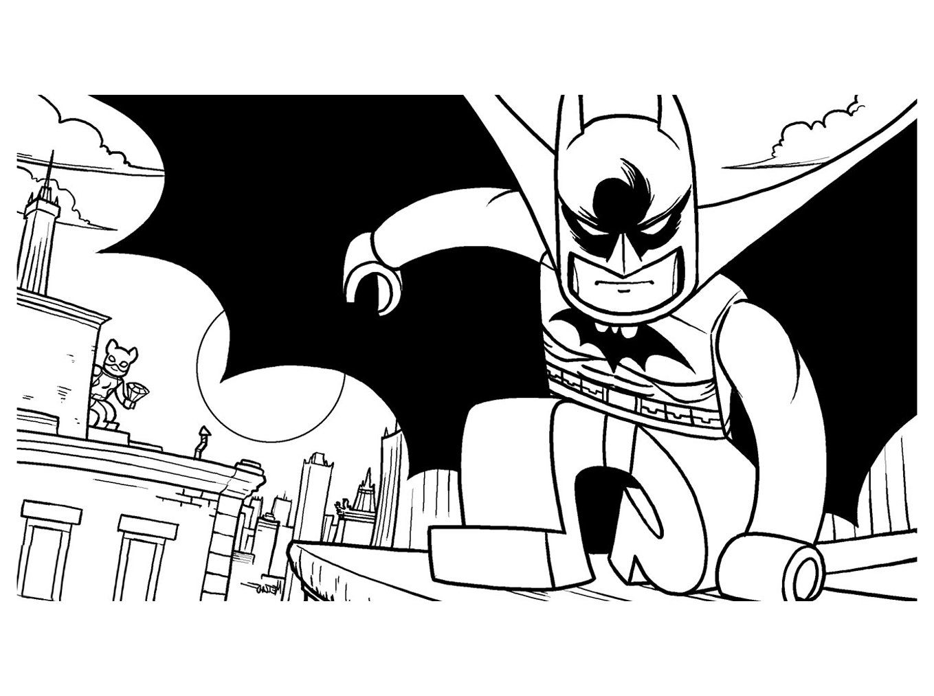 coloriage batman lego imprimer