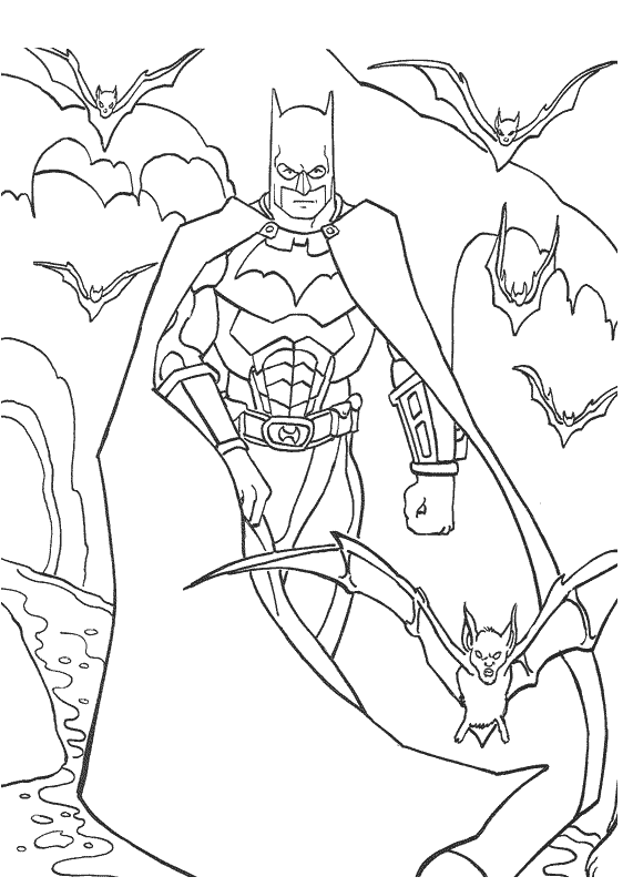dessin à colorier batman et spiderman a imprimer