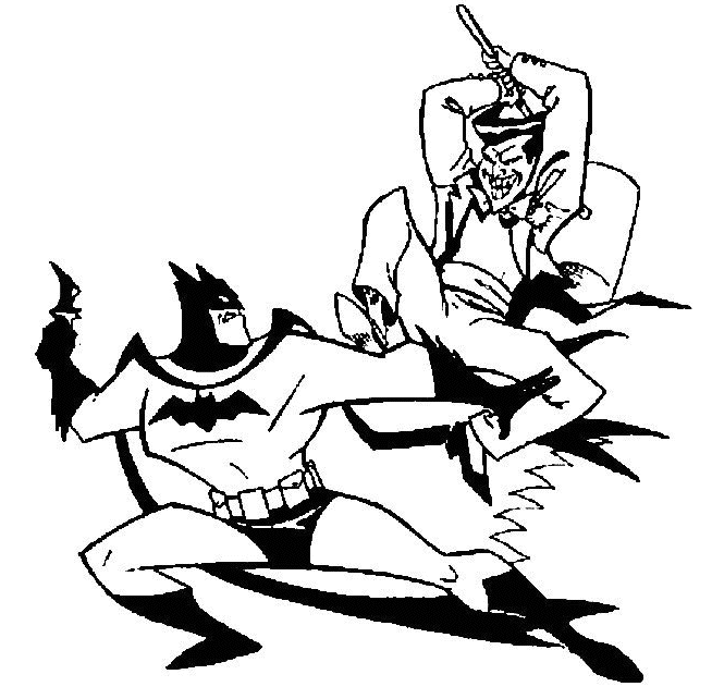 coloriage batman et catwoman