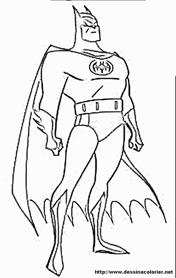 dessin à colorier batman à imprimer gratuit