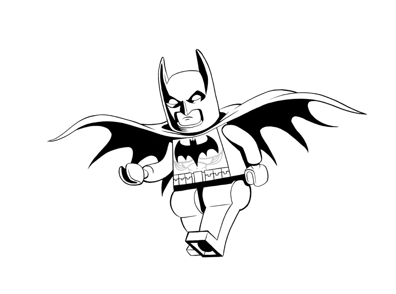 coloriage batman en couleur