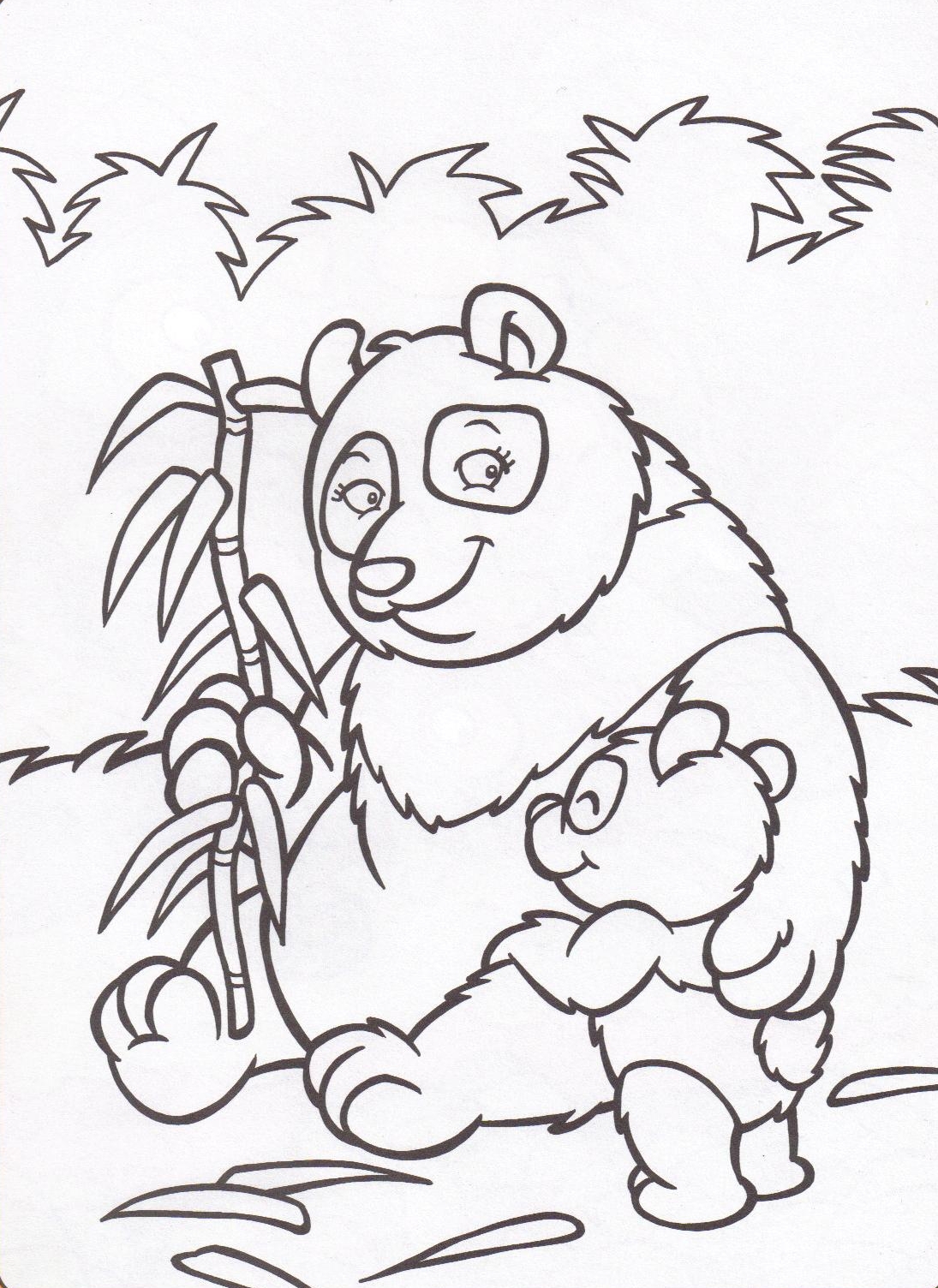 coloriage bebe panda