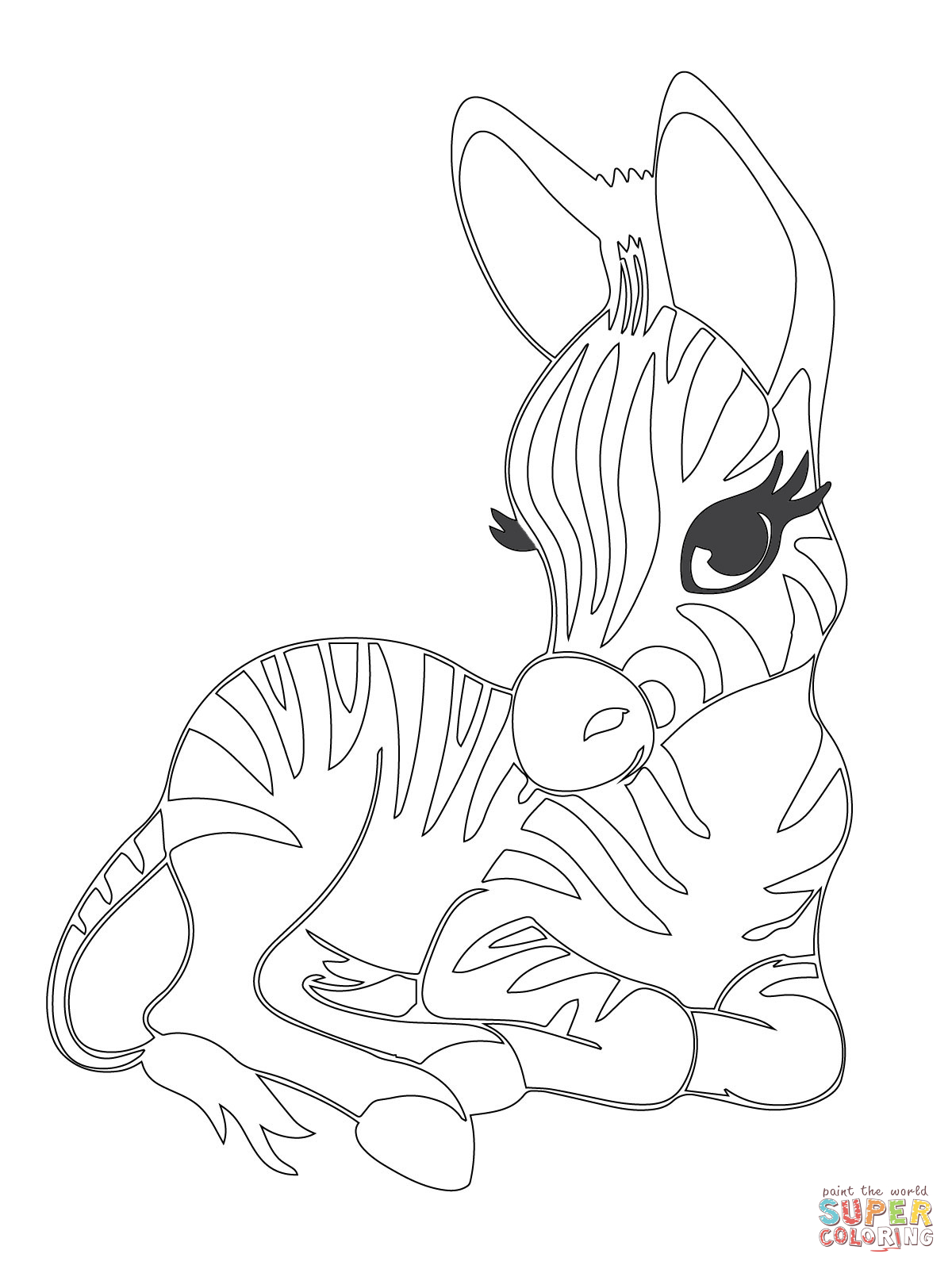 coloriage bebe zebre