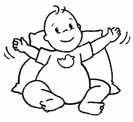 coloriage à dessiner bebe 16 mois