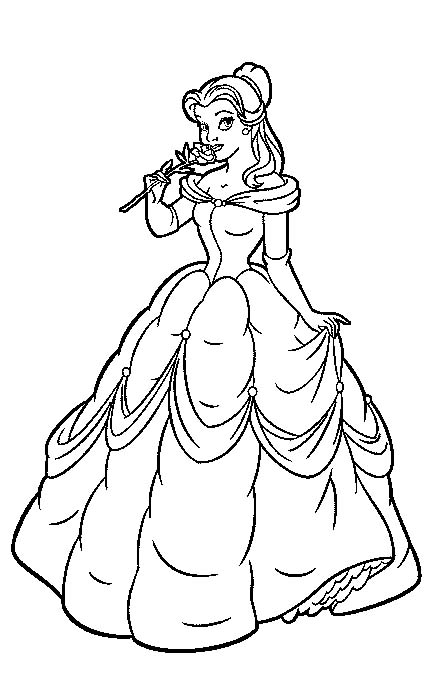 coloriage à dessiner barbie avec belle robe