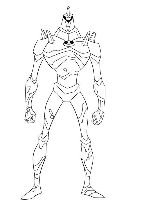 coloriage  dessiner ben 10 alien swarm
