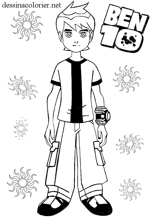 coloriage nouveau ben 10