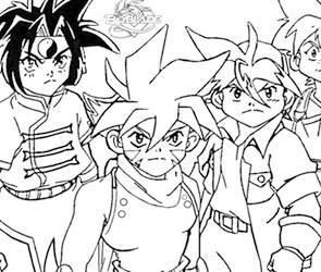 dessin  colorier beyblade metal fury gratuit