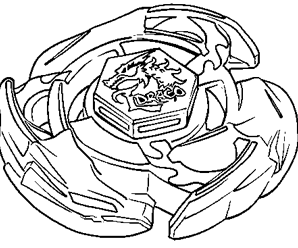 coloriage à dessiner de beyblade metal fusion