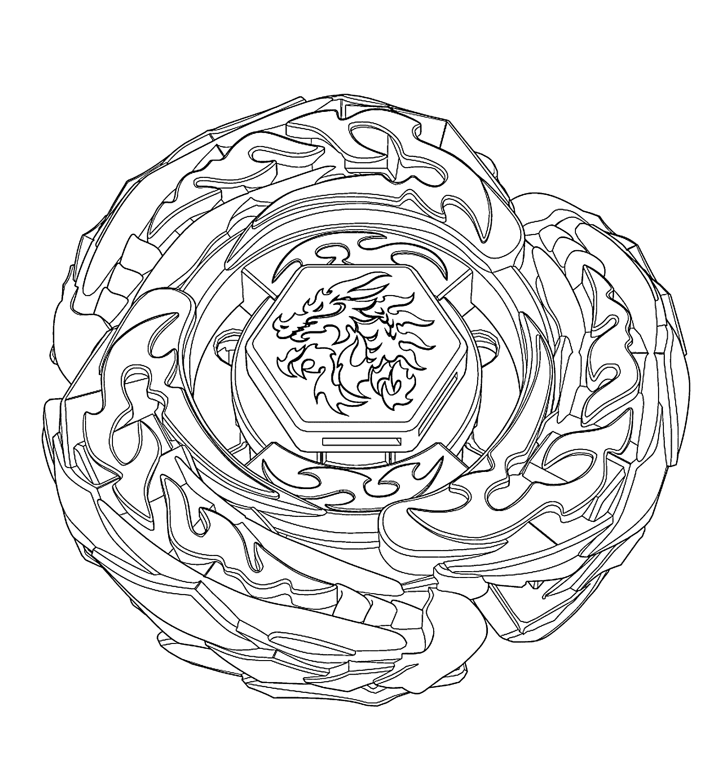 coloriage a dessiner toupie beyblade en ligne