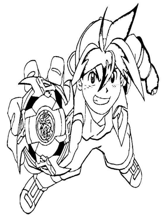 imprimer beyblade coloriage toupie