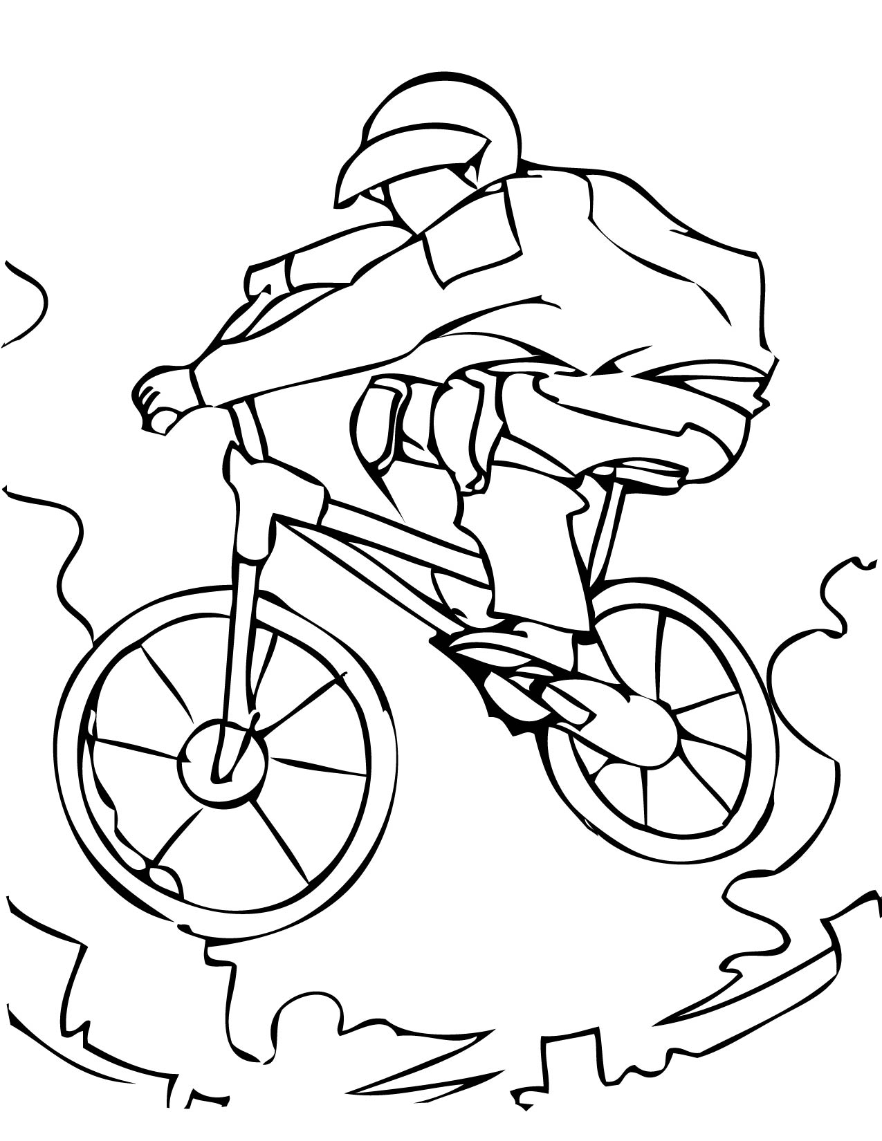 coloriage à dessiner bicyclette imprimer