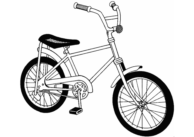 coloriage bicyclette
