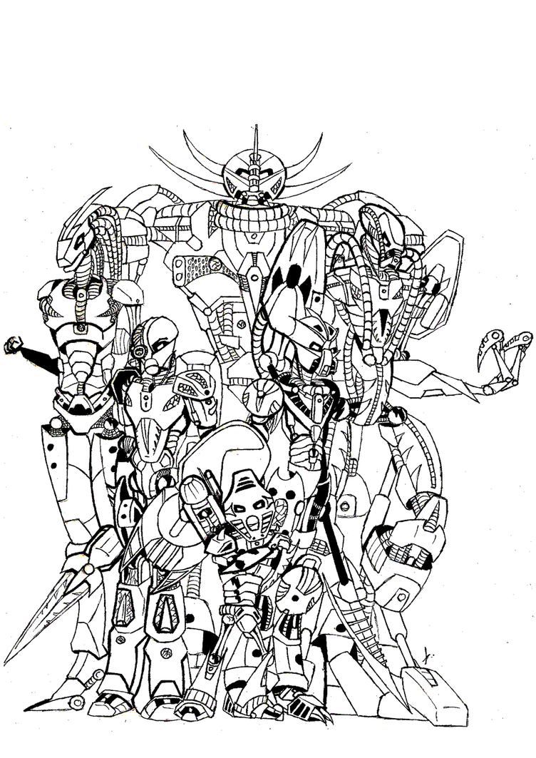 coloriage à dessiner bionicle hero factory