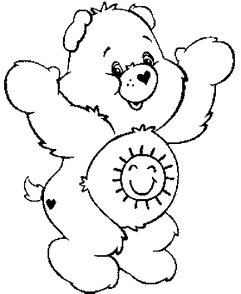 coloriage à dessiner a imprimer bisounours gratuit