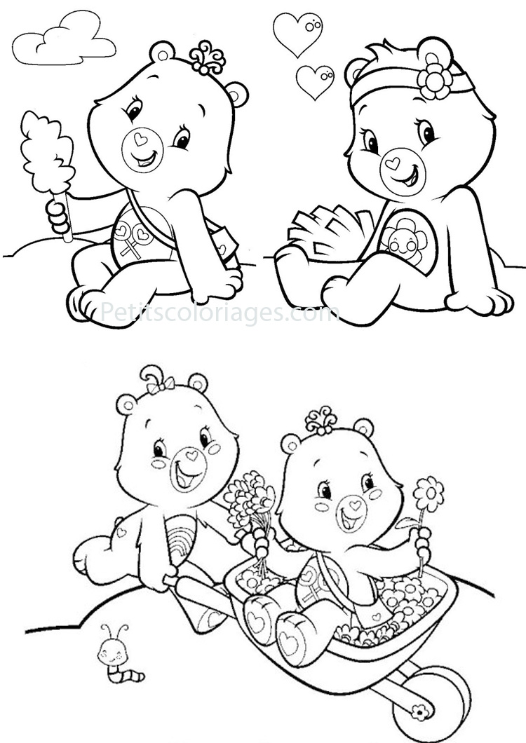 coloriage à dessiner bisounours noel