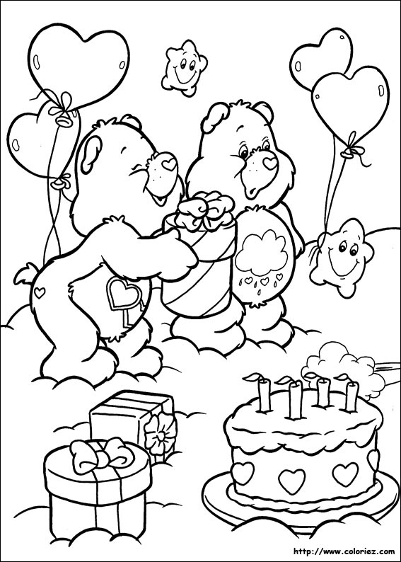 dessin coloriage bisounours