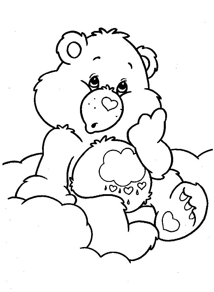 dessin à colorier de bisounours gratuit