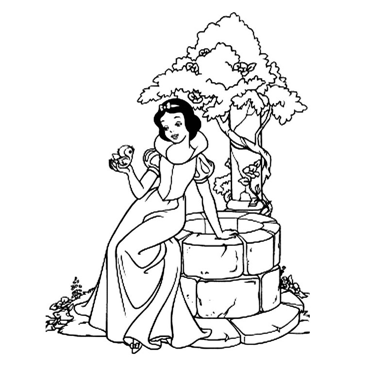 coloriage blanche neige sept nains imprimer