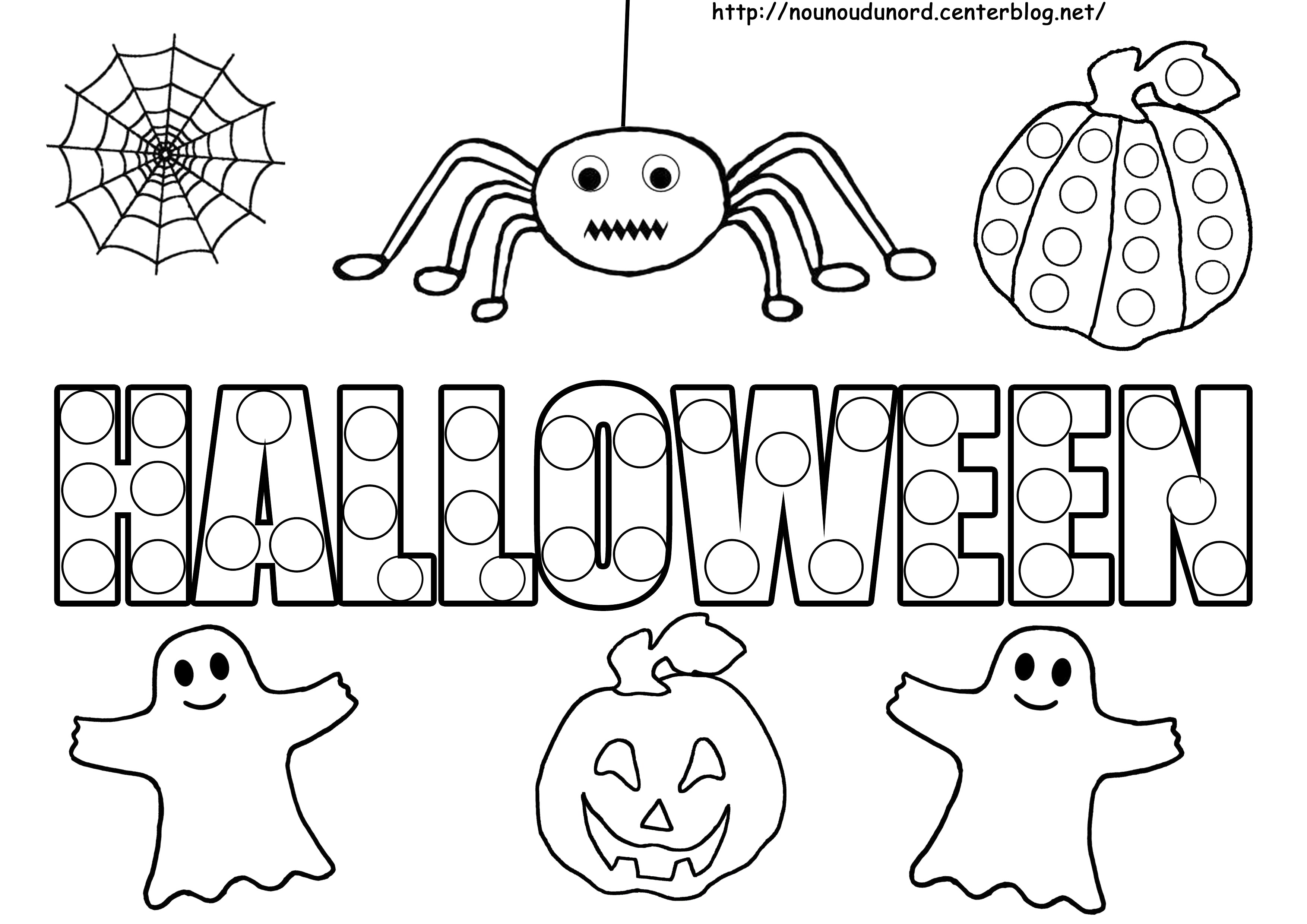 coloriage de halloween a imprimer - Coloriages d'Halloween Coloriez 