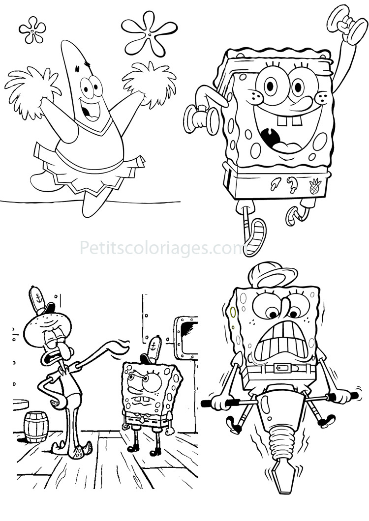 coloriage bob leponge et patrick