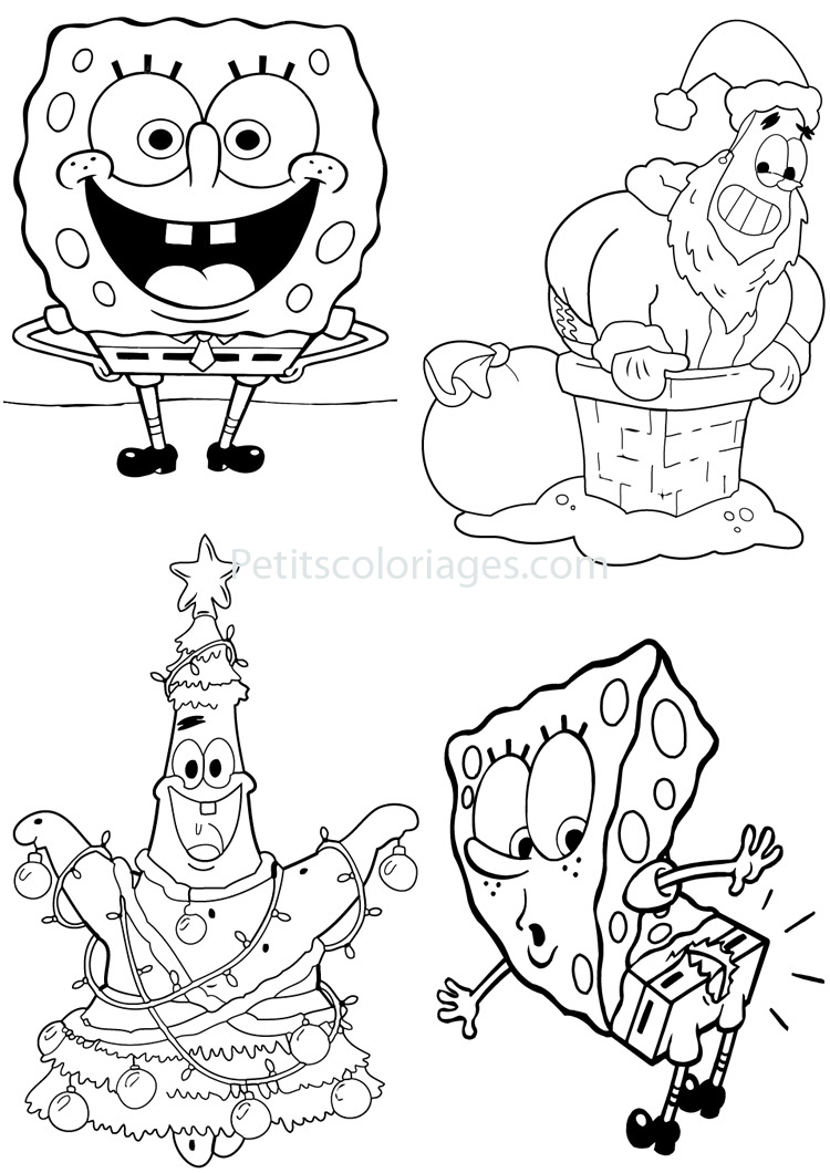 coloriage gratuit bob l'ponge imprimer