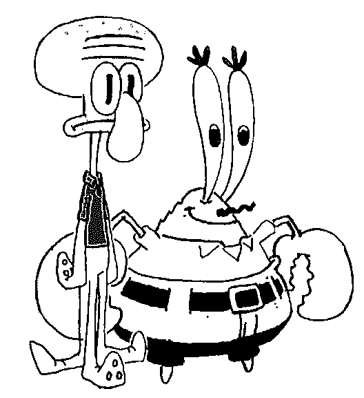 bob l'ponge et gary coloriage