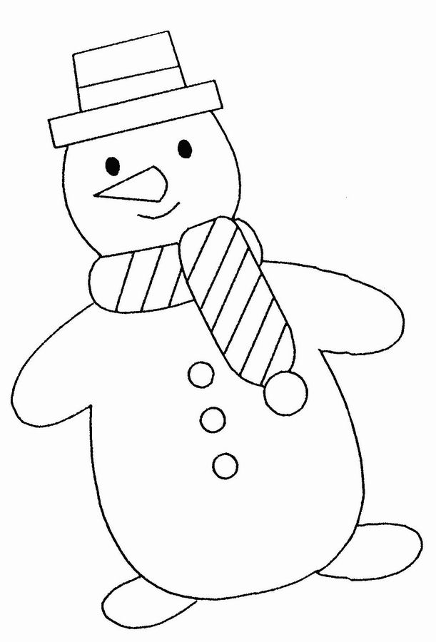 coloriage bonhomme de neige à imprimer