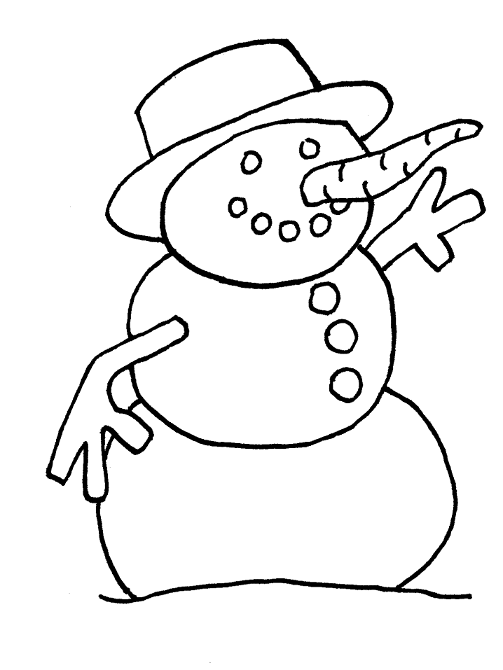 coloriage bonhomme de neige