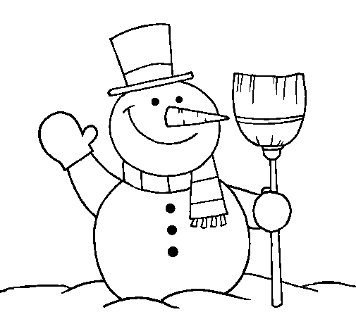 dessin bonhomme de neige noel