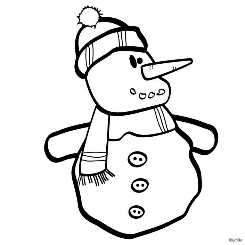 dessin de bonhomme de neige gratuit