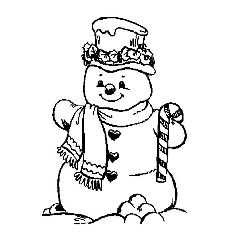 coloriage à dessiner de bonhomme de neige en ligne