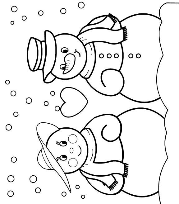 coloriage bonhomme de neige noel