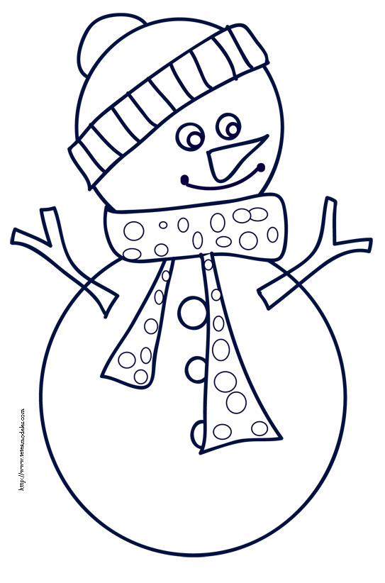 dessin  colorier de bonhomme de neige en ligne