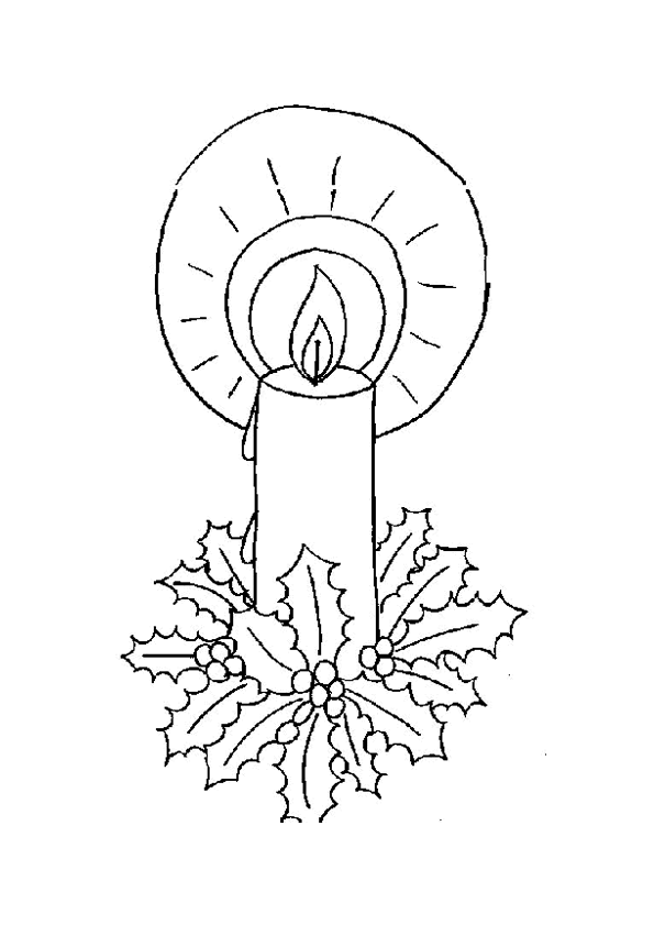 coloriage de bougie a imprimer