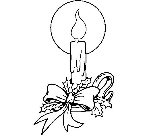 coloriage  dessiner bougie noel gratuit