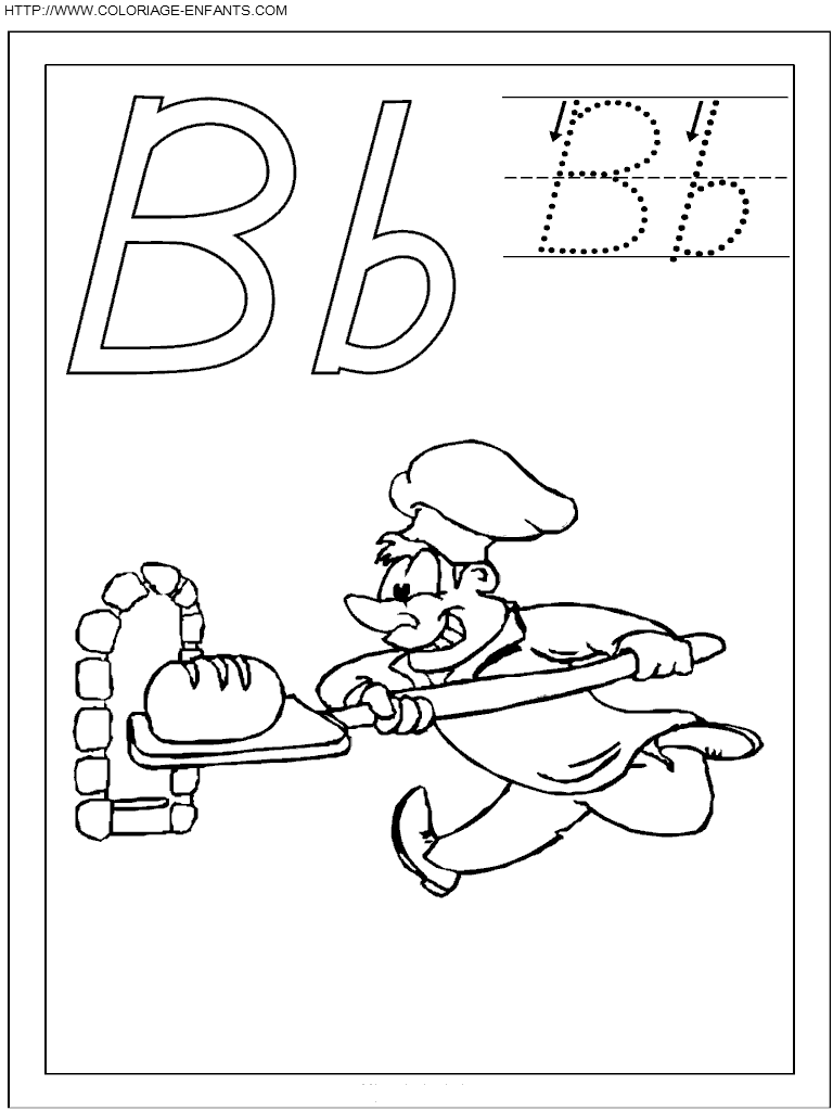coloriage   dessiner le boulanger