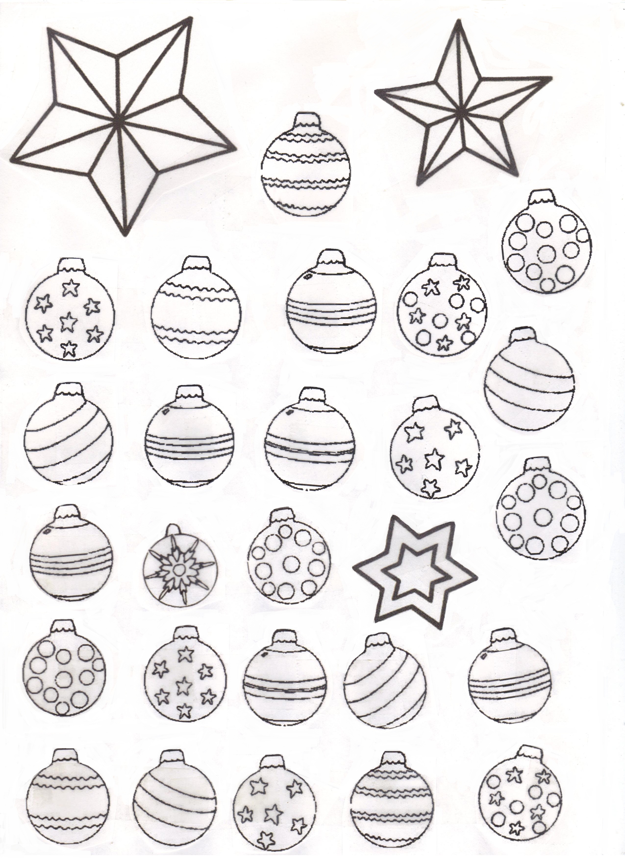 dessin à colorier boule de noel gratuit à imprimer