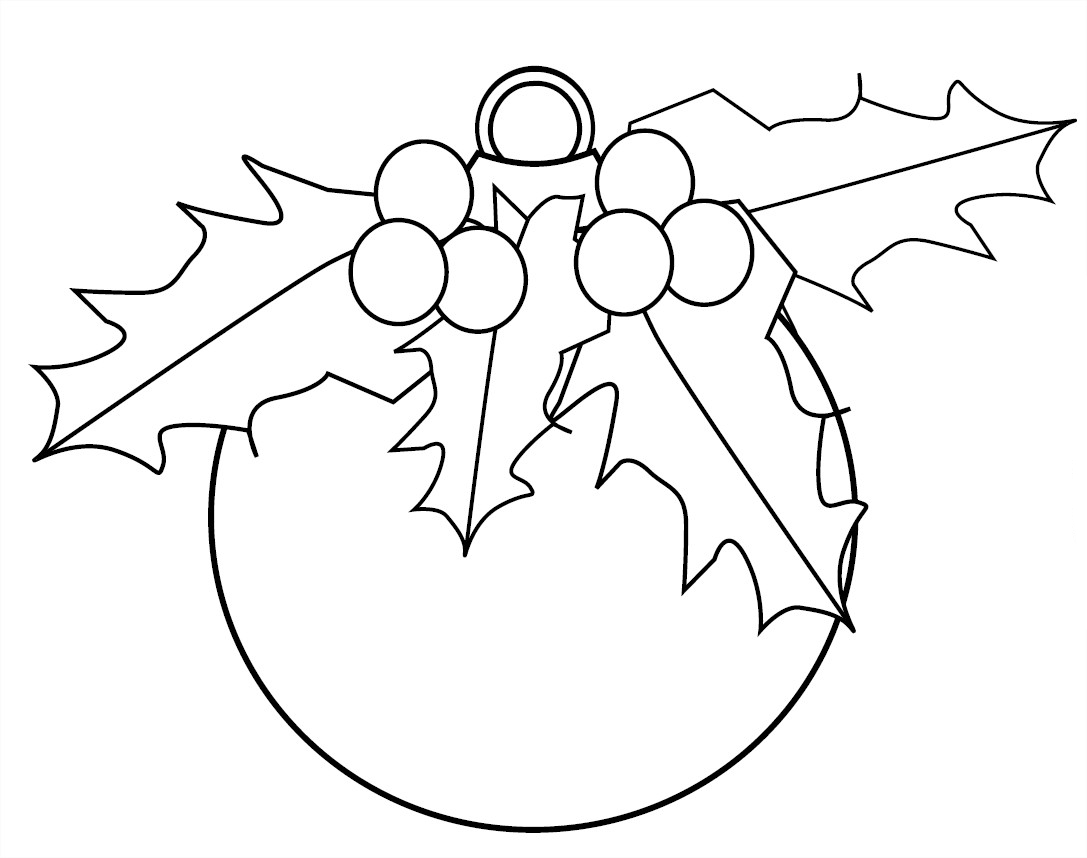 dessin boule de noel recto verso coloriages