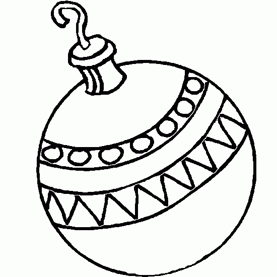 coloriage à dessiner boule de noel à imprimer