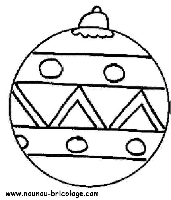 coloriage de boule de noel