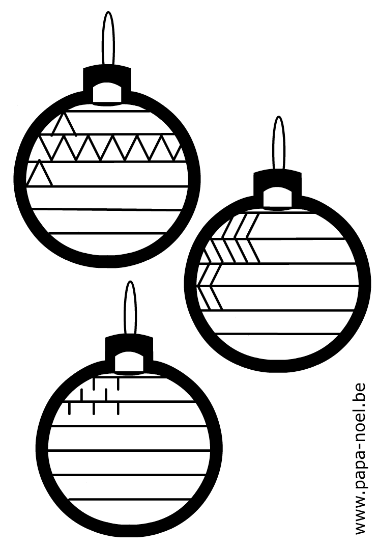 coloriage de boule de noel