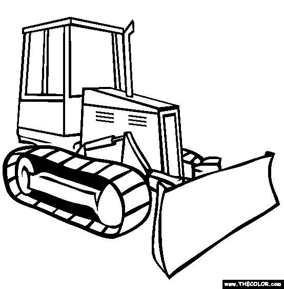 dessin  colorier en ligne bulldozer