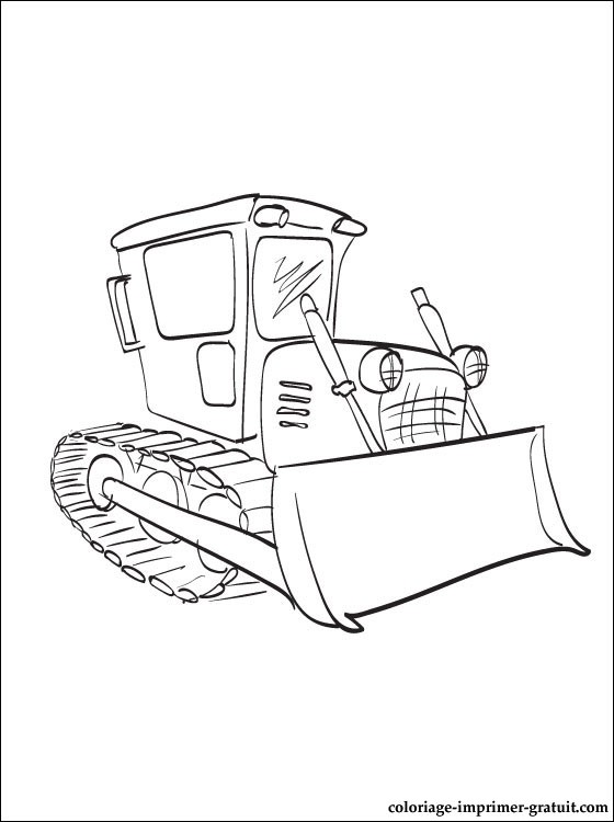 coloriage  dessiner en ligne bulldozer