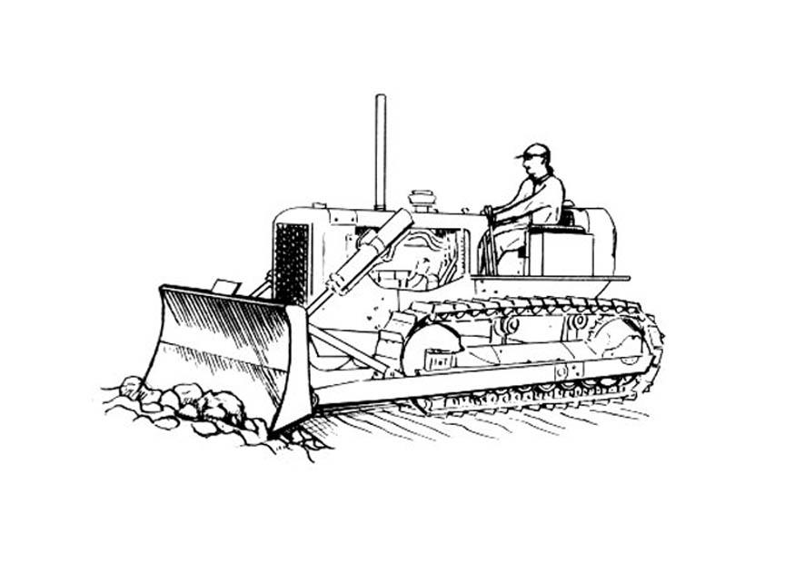 coloriage  dessiner bulldozer