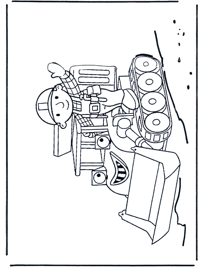 coloriage a dessiner bulldozer