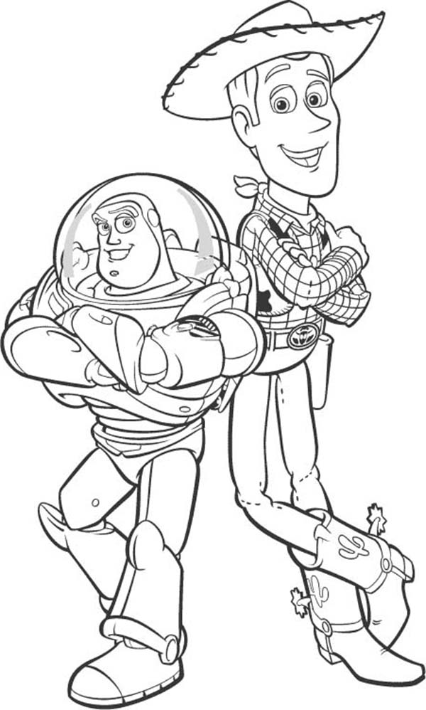 19 dessins de coloriage Buzz L'éclair Et Woody à imprimer