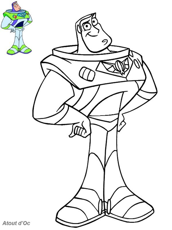 jeux de coloriage  dessiner buzz l'eclair