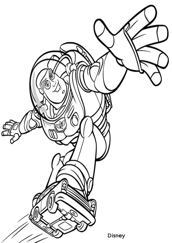 coloriage  dessiner buzz l'eclaire